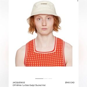 COPY - JACQUEMUS Off-White 'Le Bob Gadjo' Bucket Hat